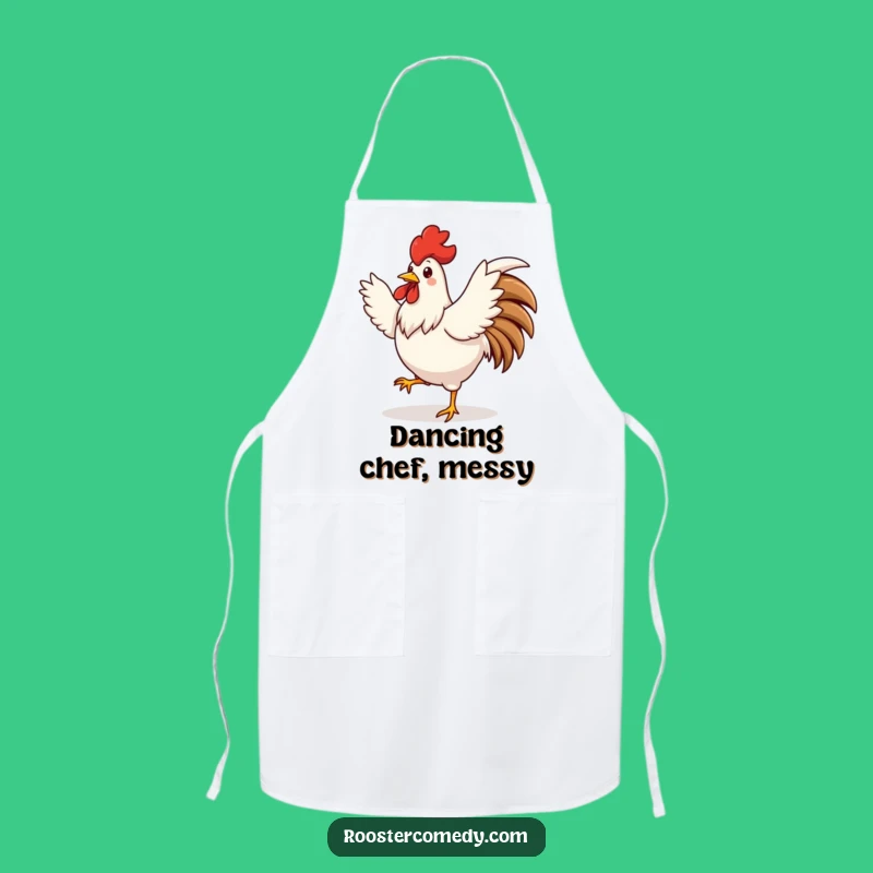 Funny Silly Rooster Dance Apron - Cook with Funky Moves!