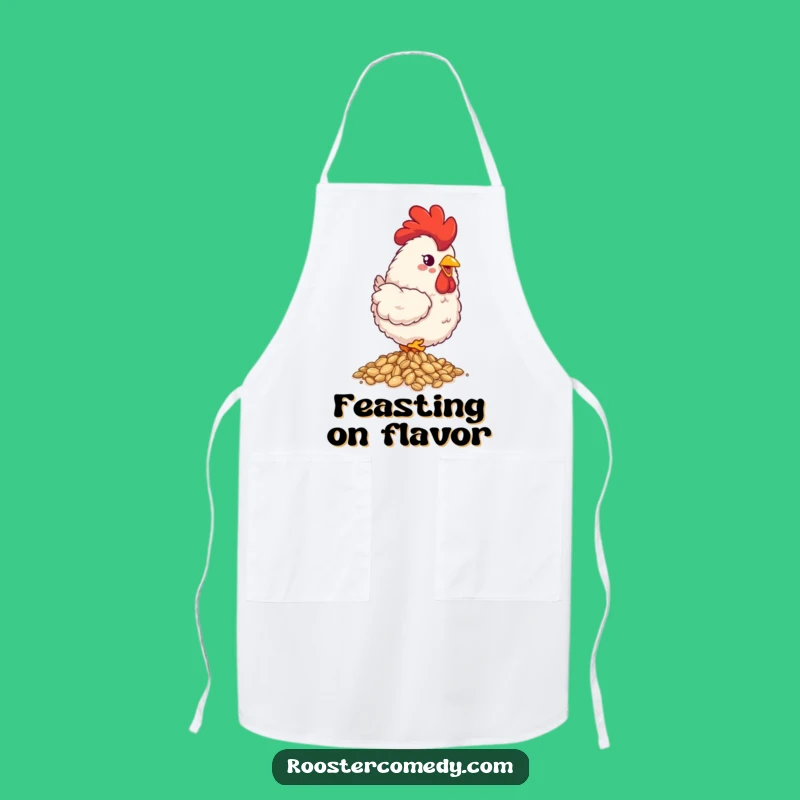 Funny Fluffy Rooster Apron - Cook with Farmyard Happiness!