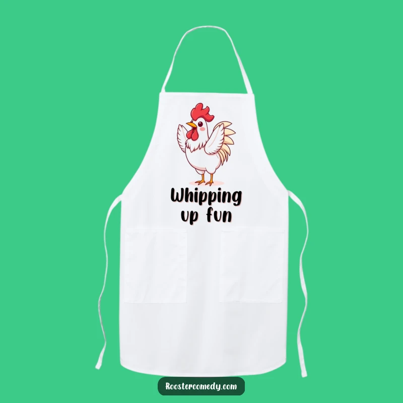 Funny Rooster Flapping Apron - Energetic Kitchen Fun for Bird Lovers