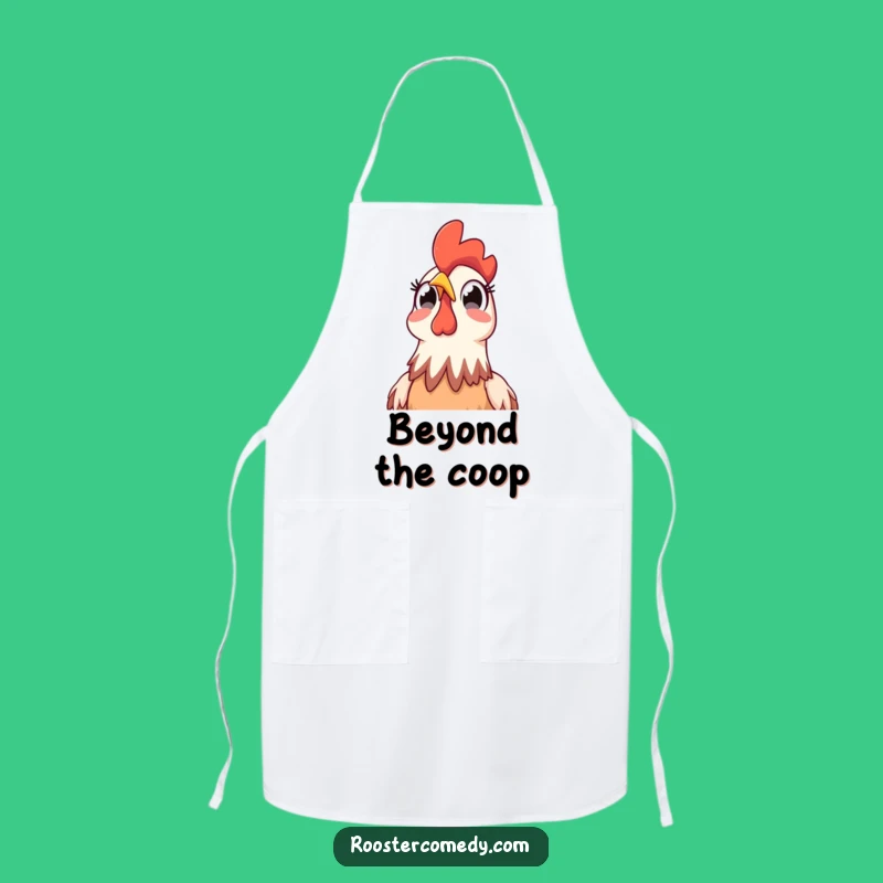 Funny Rooster Sky Surprise Apron: Cook with Comical Surprise!