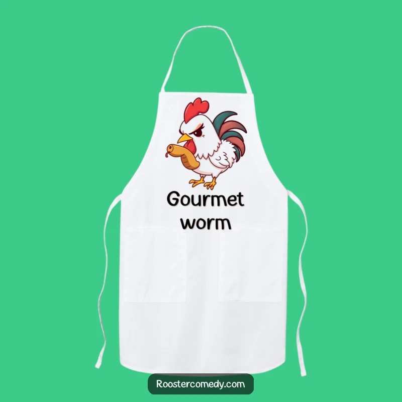 Funny Rooster Worm Apron - Cook with Cheeky Confidence