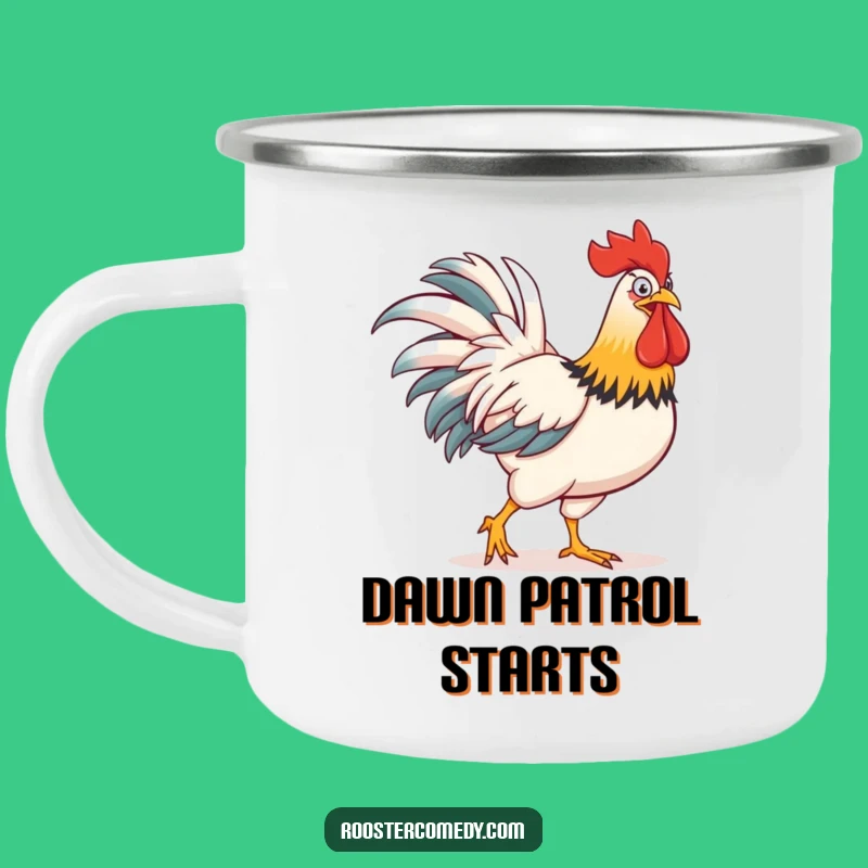 Funny Rooster Comb Camping Mug: Adventure with Flair