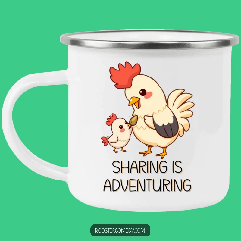 Funny Kawaii Rooster Camping Mug - Durable Bird Friendship Cup, Outdoor Gift