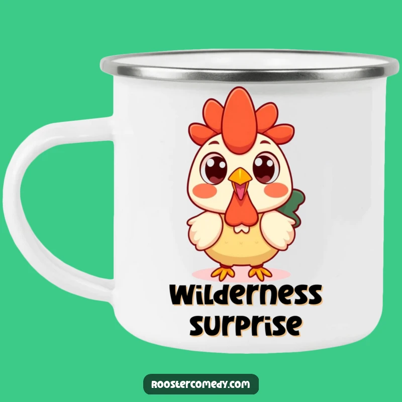 Funny Kawaii Rooster Surprise Camping Mug: Astonishing Sips Outdoors