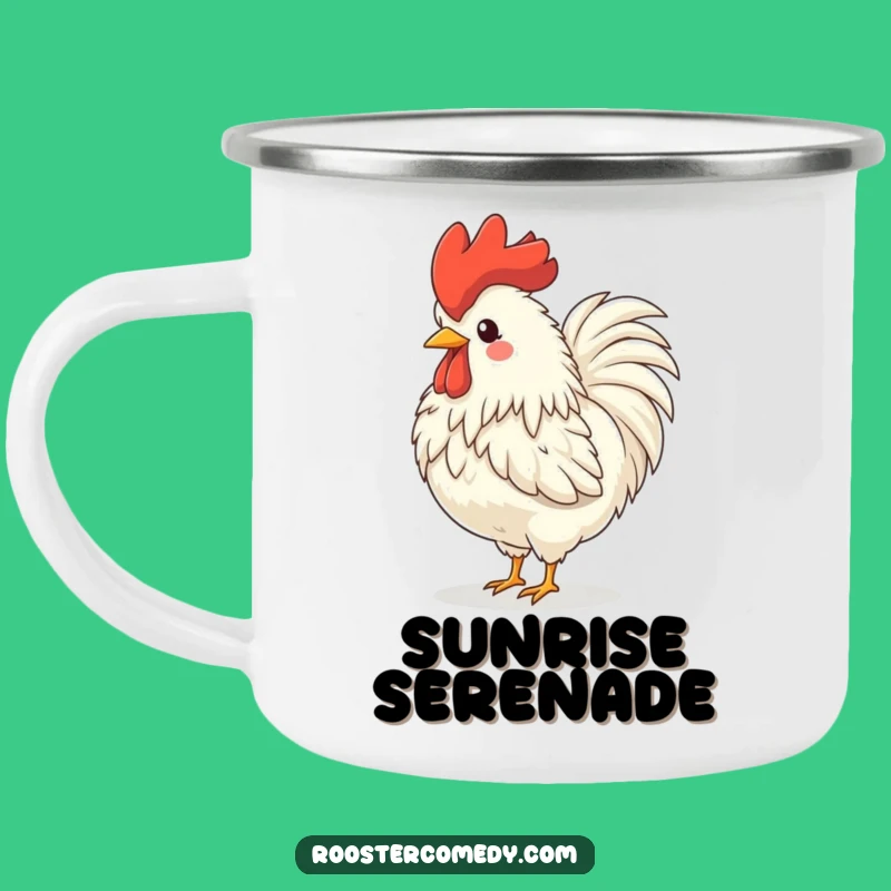 Funny Rooster Crowing Camping Mug: Durable and Hilarious Outdoor Drinkware