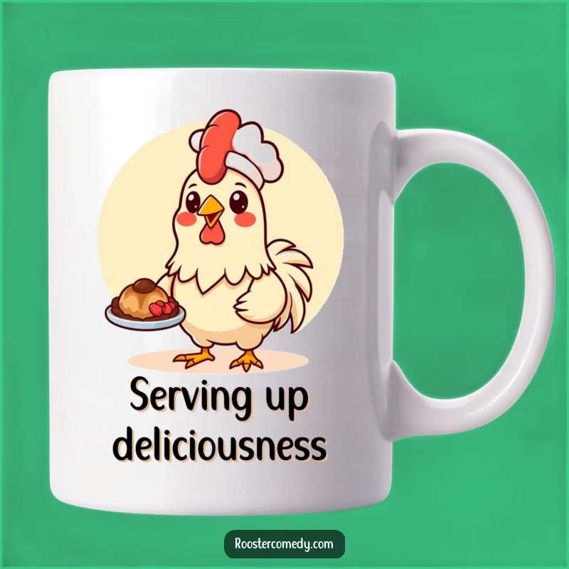 Funny Kawaii Rooster Chef Mug - Foodie Fun, Perfect Gift for Cooks & Food Lovers