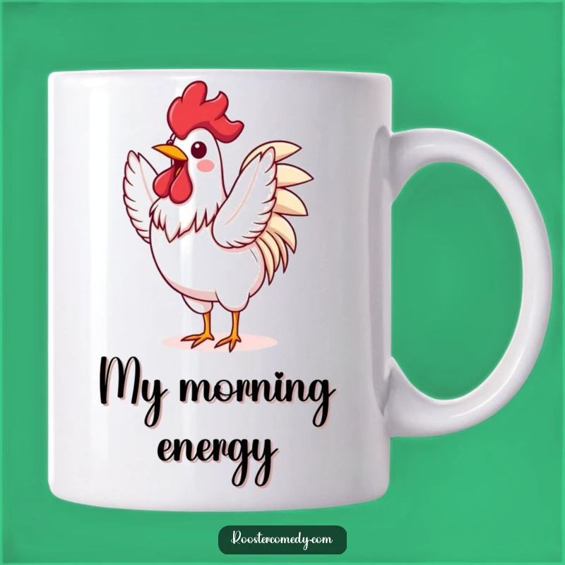 Funny Rooster Flapping Mug - Energetic & Hilarious Morning Gift