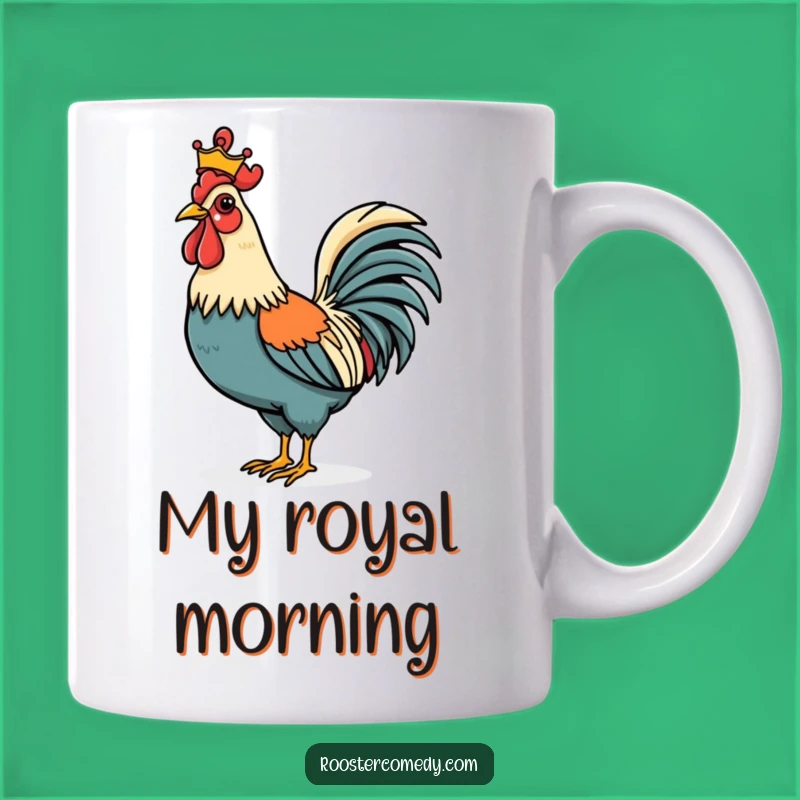 Funny Rooster Crown Mug - Regal & Hilarious Bird Lover Gift Idea