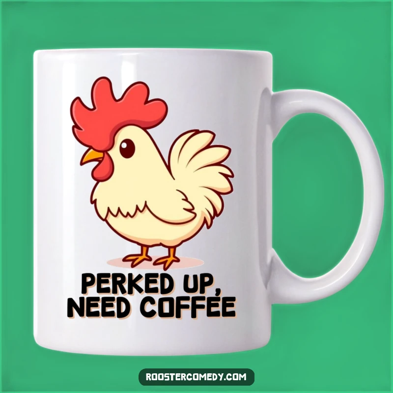 Funny Kawaii Rooster Comb Mug - Curious Bird Gift for Inquisitive Minds