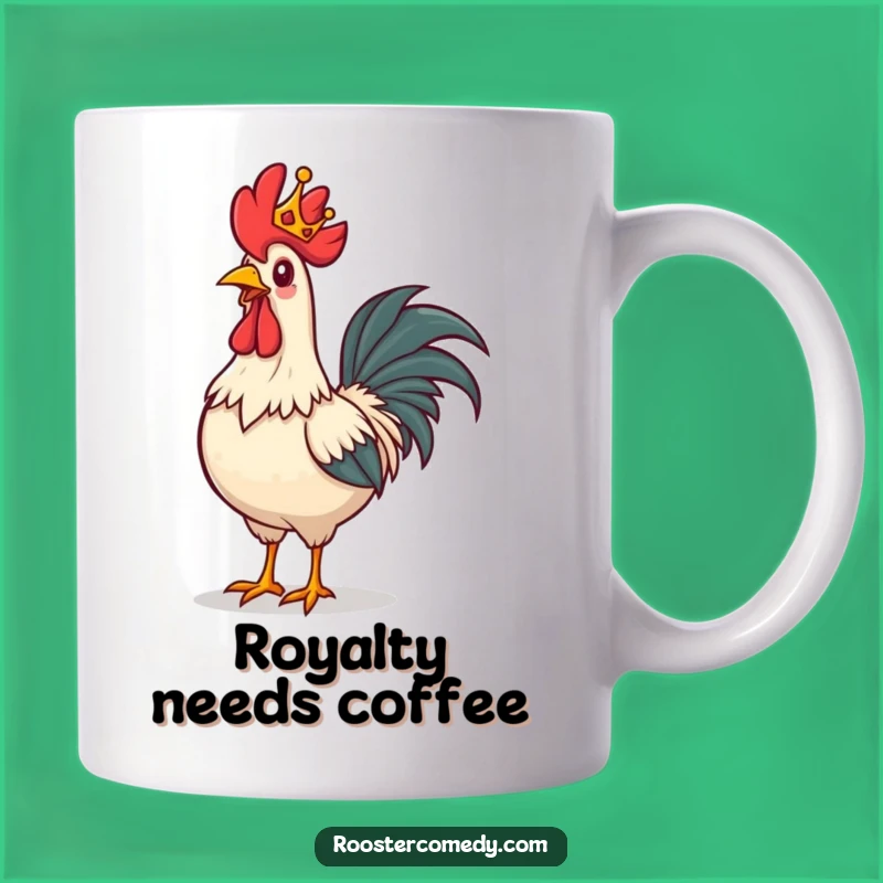 Funny Royal Rooster Mug: Hilarious Kingly Bird Gift for the Regal and Funny