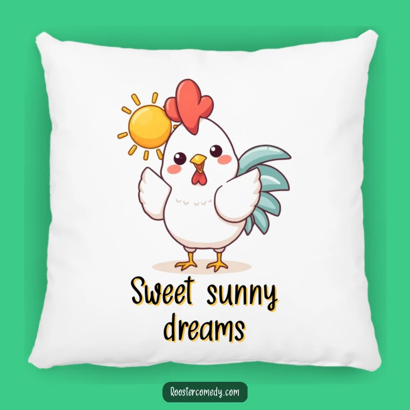Funny Kawaii Rooster Sun Pillow: Cozy Comfort with a Sunny Disposition Gift