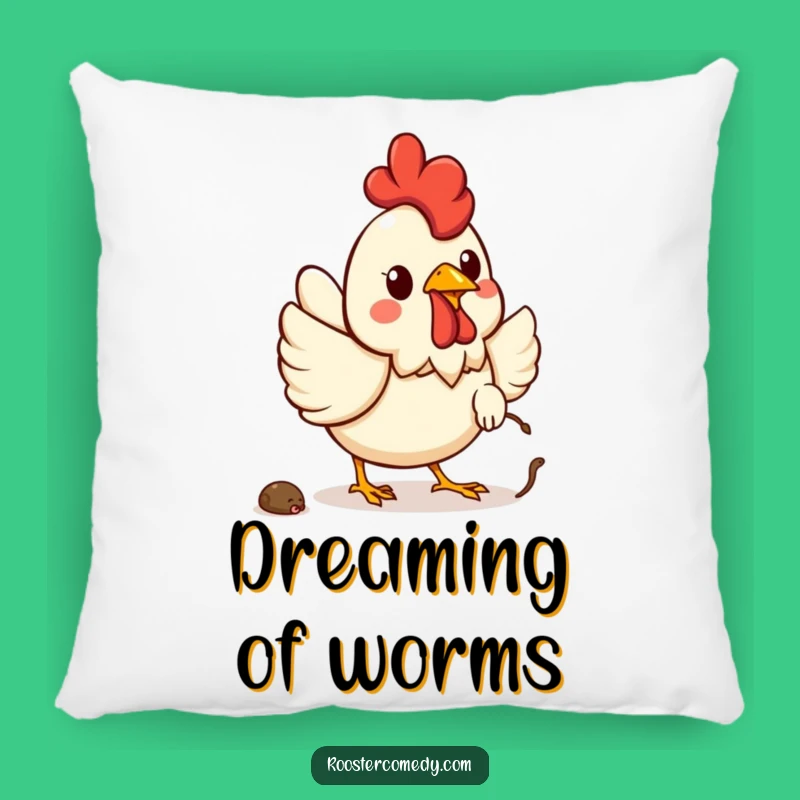 Funny Kawaii Rooster Worm Pillow: Cozy Comfort with Farmyard Charm