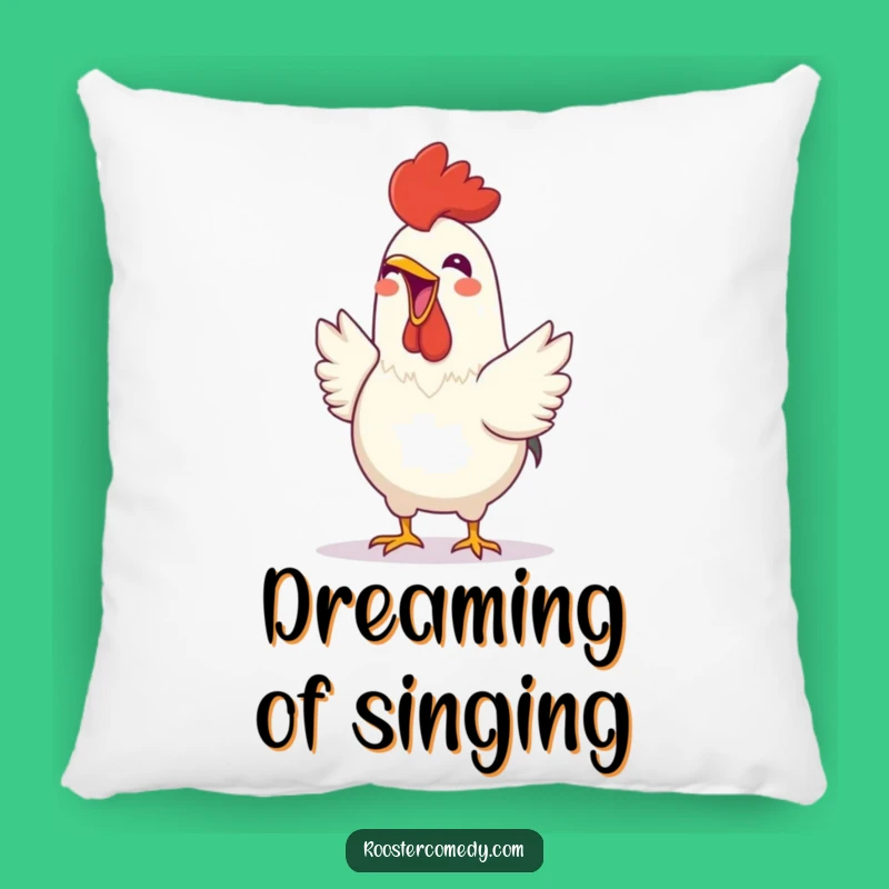 Funny Rooster Crowing Pillow - Comfy & Cheerful Accent
