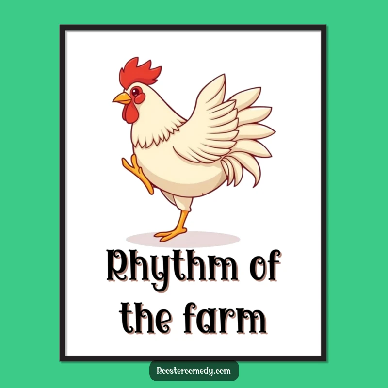 Funny Dancing Rooster Digital Art - Instant Energetic Decor