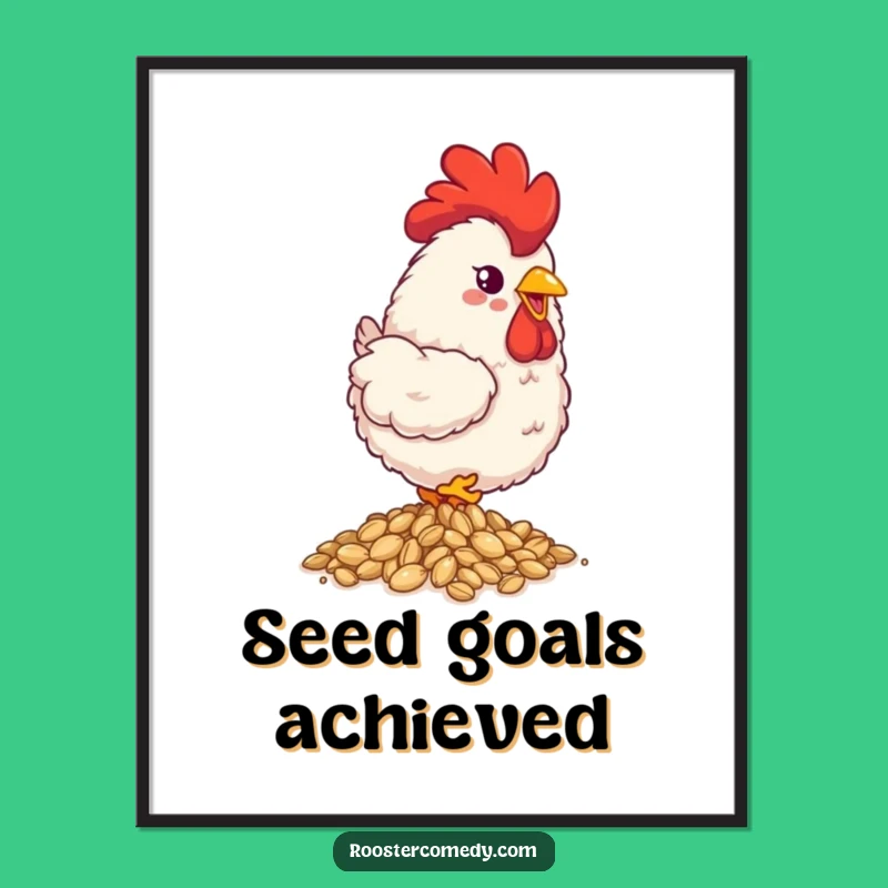 Funny Fluffy Rooster Digital Art - Instant Cheerful Farm Decor