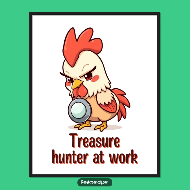 Funny Rooster Button Digital Art: Hilarious Instant Download for Quirky Decor