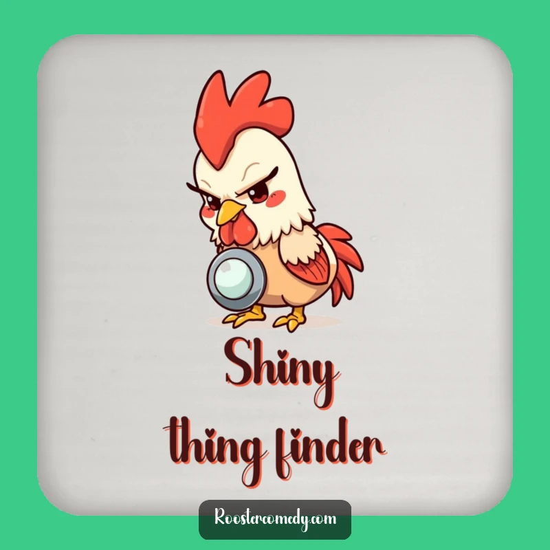 Funny Rooster Button Coasters: Hilarious Set for Playful Homes