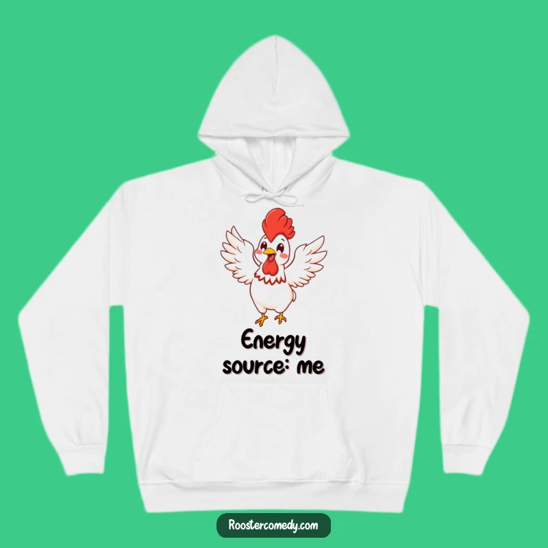 Funny Kawaii Rooster Energy Hoodie: Cozy Joyful Bird Sweatshirt, Great Funny Gift