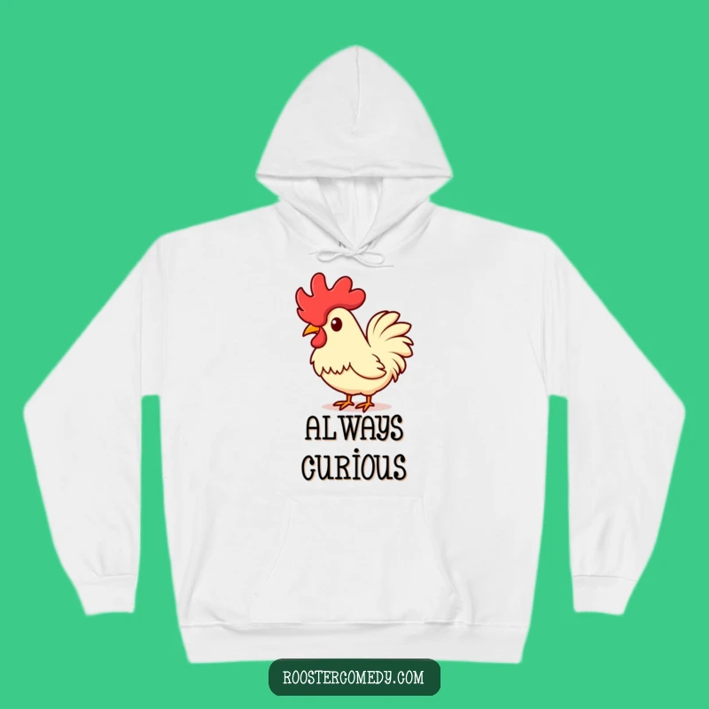 Funny Kawaii Rooster Hoodie - Cozy Curious Comb Design Gift