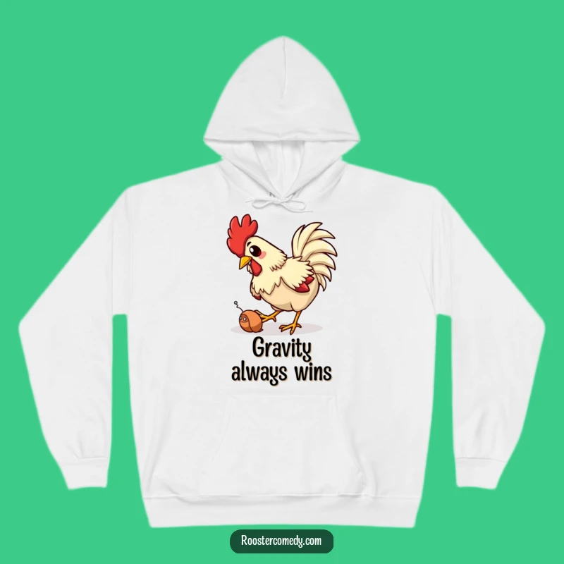Funny Rooster Trip Hoodie: Cozy Clumsy Bird - Warm Farm Funny Gift