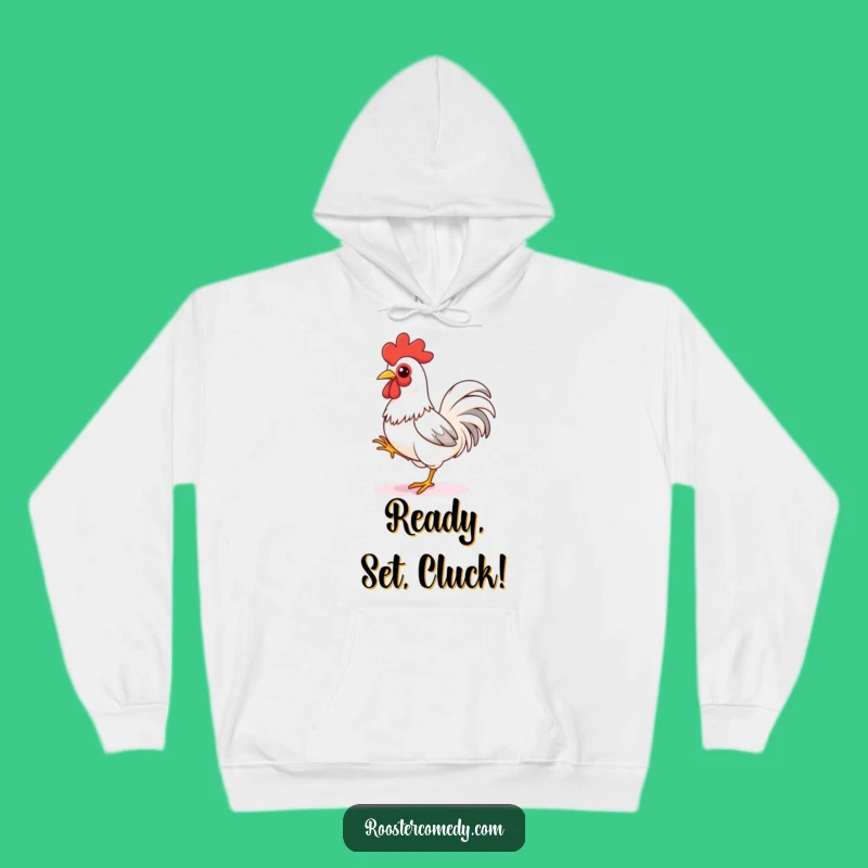 Funny Rooster Sprint Hoodie - Cozy Bird Ready to Run