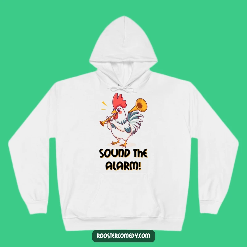 Cozy Funny Rooster Trumpet Hoodie - Your Perfect Warm and Humorous Gift!