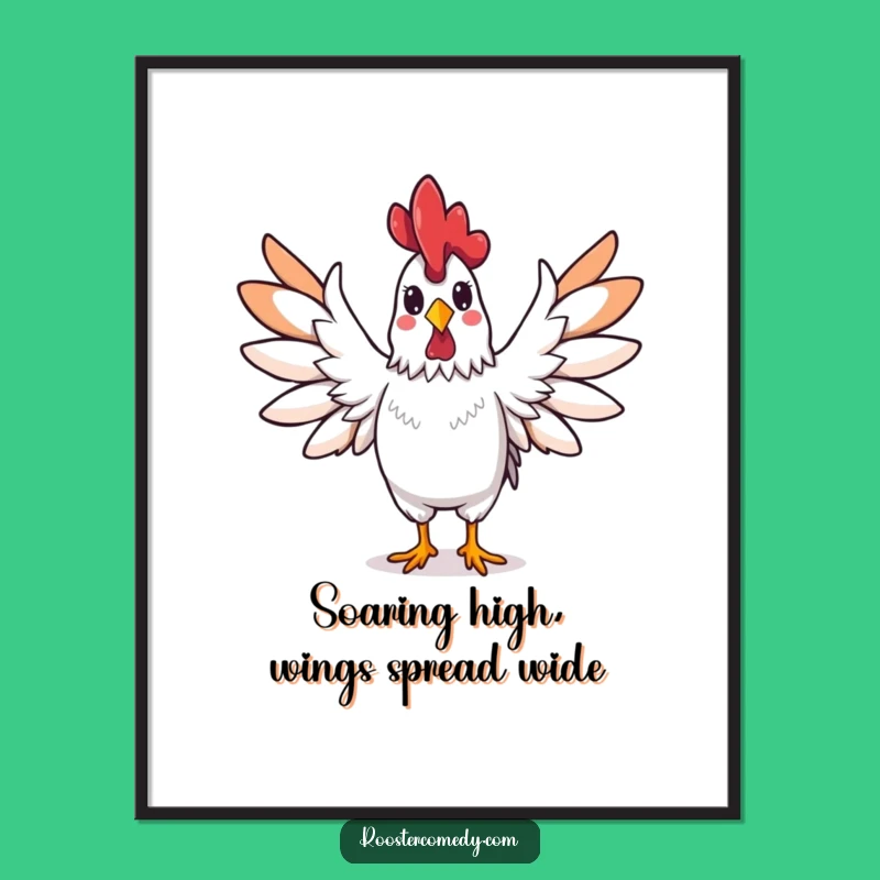 Free Printable Wall Art: Triumphant Rooster Wings, Majestic Downloadable Decor