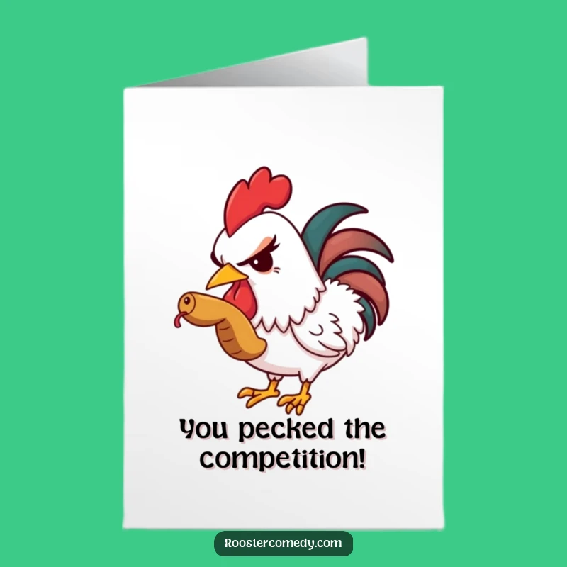 Free Printable Congrats Card: Rooster's Prize - Cheeky Downloadable Gift!