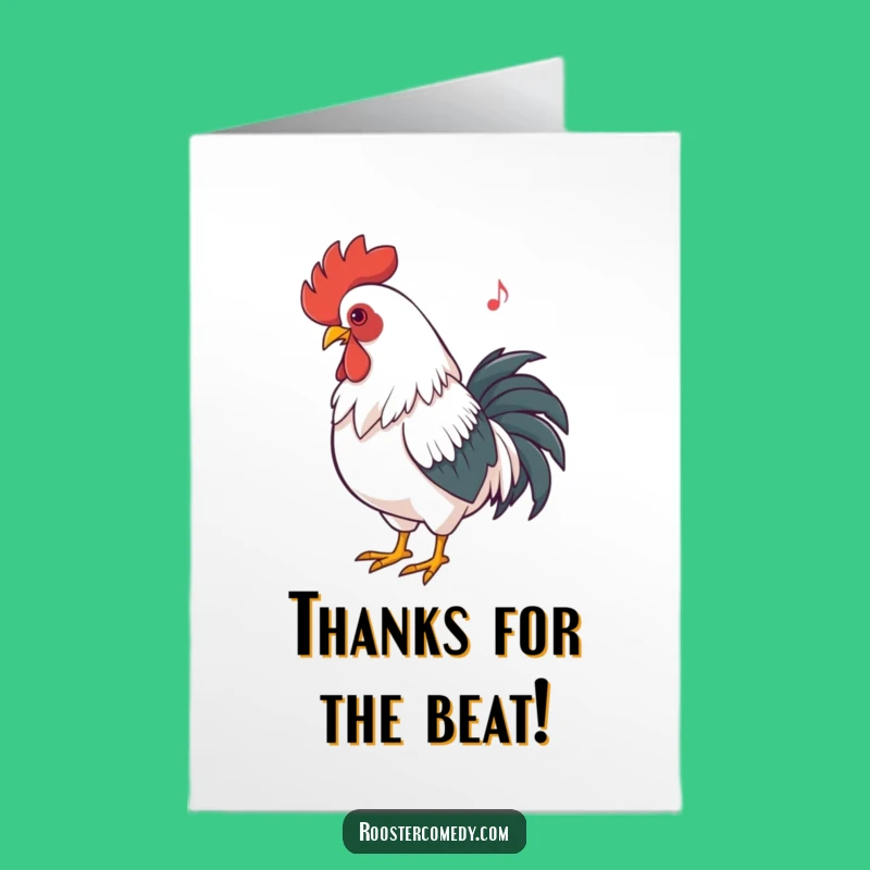 Bopping Thanks: Free Printable Card from a Musical Rooster!