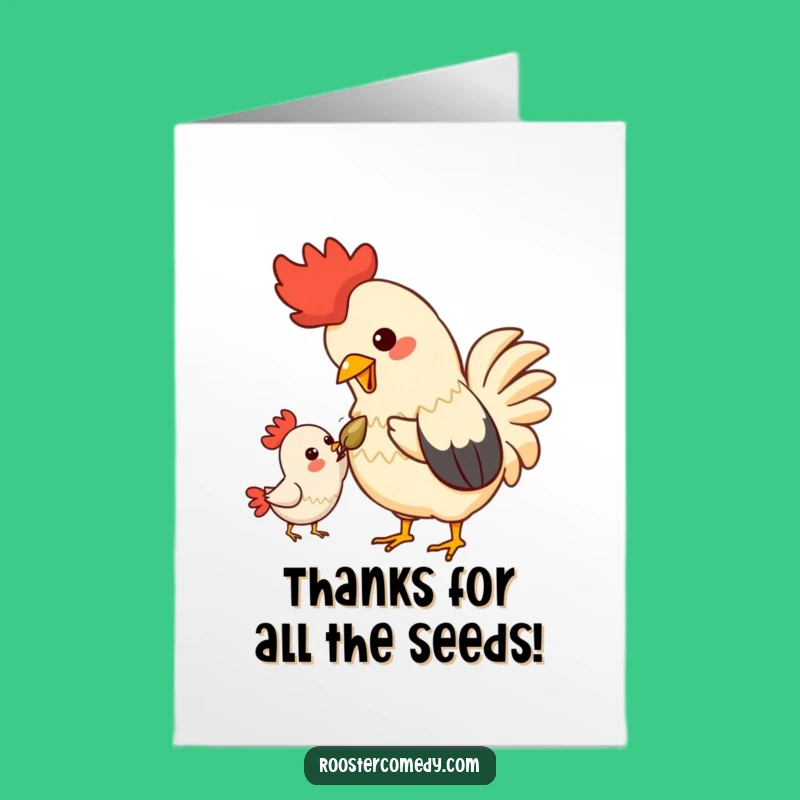 Free Printable Thank You Card: Funny Kawaii Rooster Sharing, Ideal DIY Downloadable Gift
