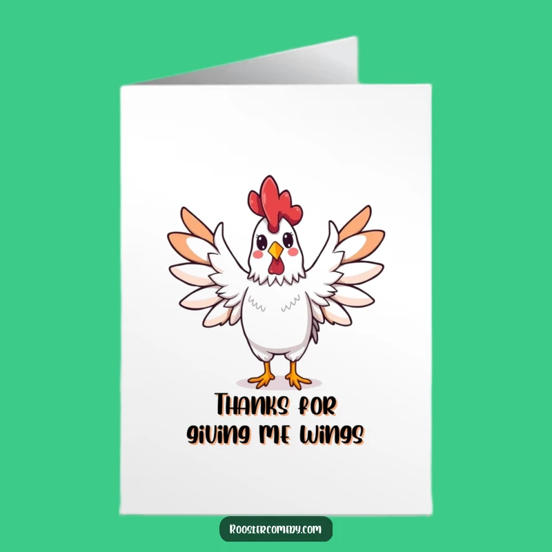 Free Printable Thank You Card: Expressive Rooster Wings, Heartfelt Downloadable Gift