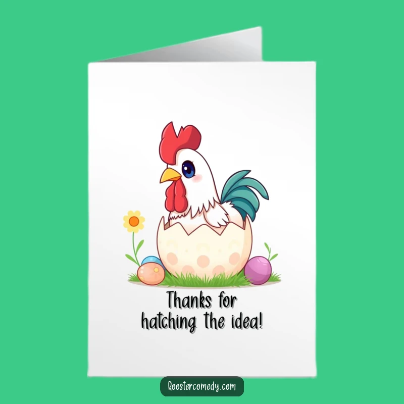 Free Printable Rooster Egg Thank You Card - Cute Downloadable Surprise Note