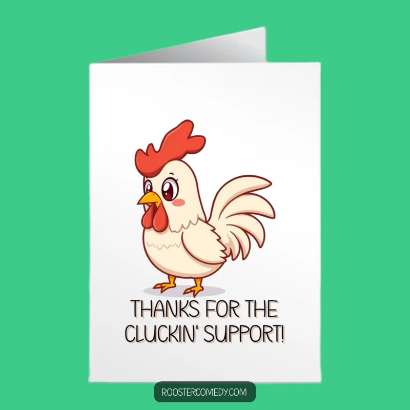 Free Printable Thank You Card: Surprised Rooster Squawk - Funny Downloadable Gratitude