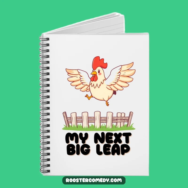 Funny Leaping Rooster Notebook - Jot Down Your Boldest Plans!