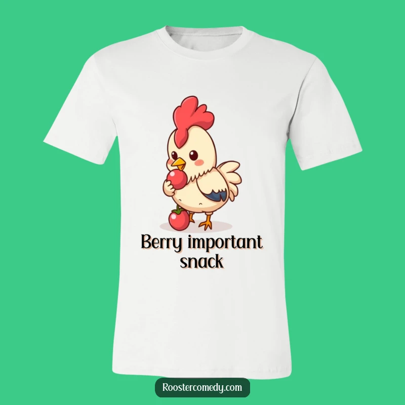 Funny Kawaii Rooster T-Shirt: A berry tasty design, perfect funny gift!