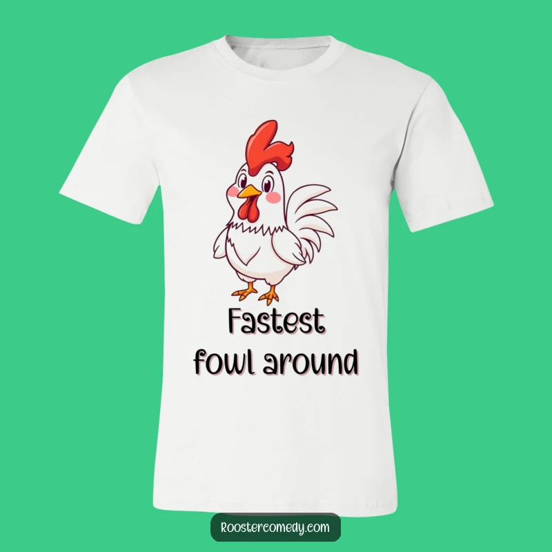 Funny Rooster Racing T-Shirt - Goofy & Hilarious Poultry Tee