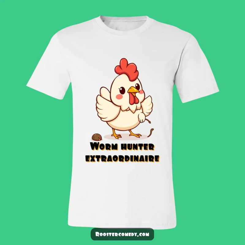 Funny Kawaii Rooster Worm T-Shirt: Hunt for Fun with This Tee