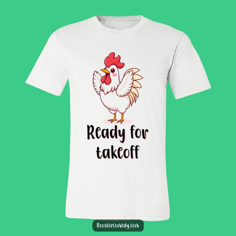 Funny Rooster Flapping T-Shirt - Energetic & Hilarious Poultry Tee