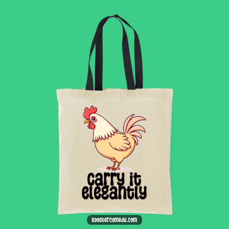 Funny Kawaii Rooster Tail Wag Tote Bag: Carry Your Playful Style