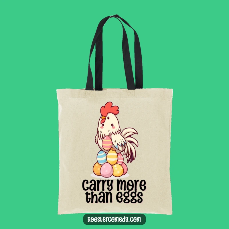 Funny Kawaii Rooster Tote Bag - Carry Your Eggs & Humor in Style