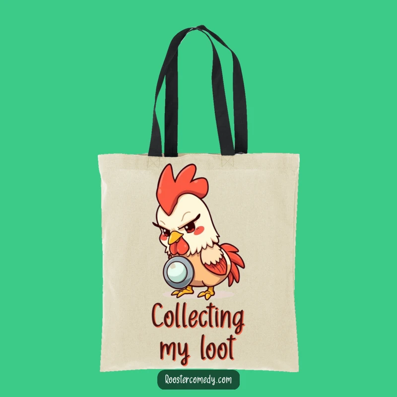 Funny Rooster Button Tote Bag: Hilarious Accessory for the Playfully Mischievous