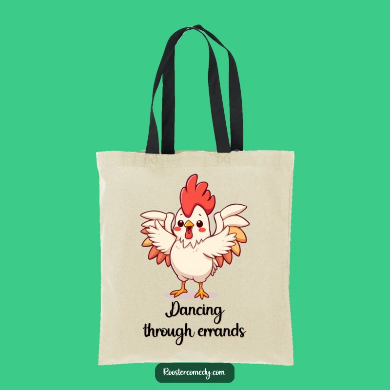 Funny Kawaii Rooster Tote: Dance Bag, Flamboyant Flair, Perfect Humorous Gift for Dancers
