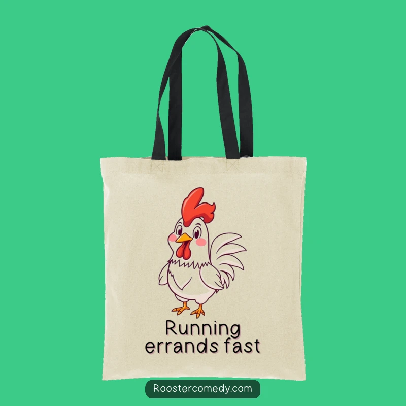 Funny Rooster Racing Tote Bag - Goofy & Hilarious Everyday Carry